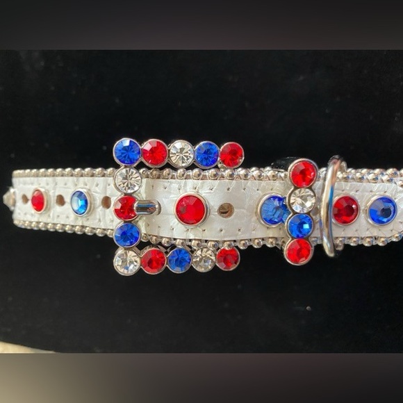 B.B. Simon handcrafted dog collars - real leather with Swarovski crystal stones! - Picture 2 of 3